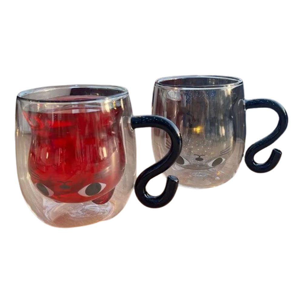 لیوان دوجداره گربه ای کد HN 2252-7
