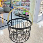 سبد فلزی دسته چوبی 0677-4