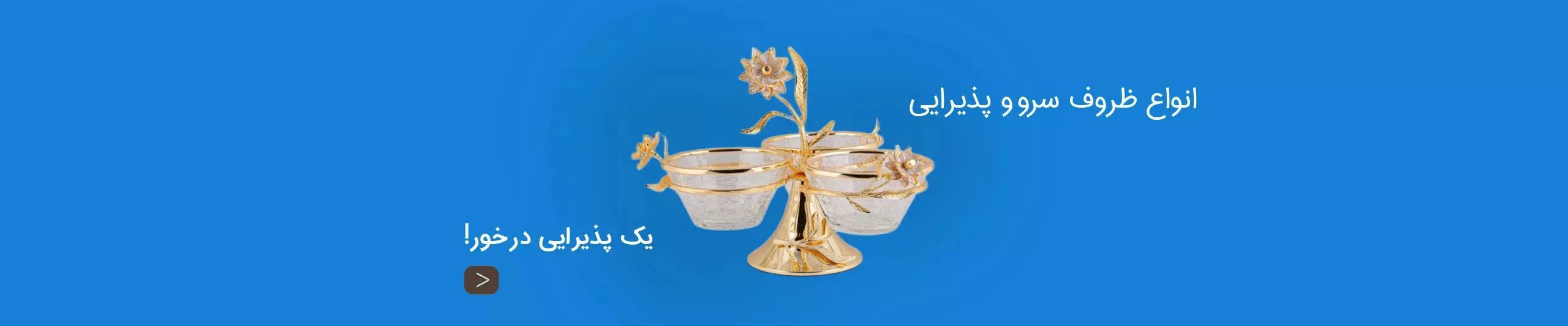 بنر فروش انواع ظروف سرو و پذیرایی