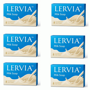 صابون شستشو بدن لرویا مدل شیرLERVIA (بسته شش عددی )